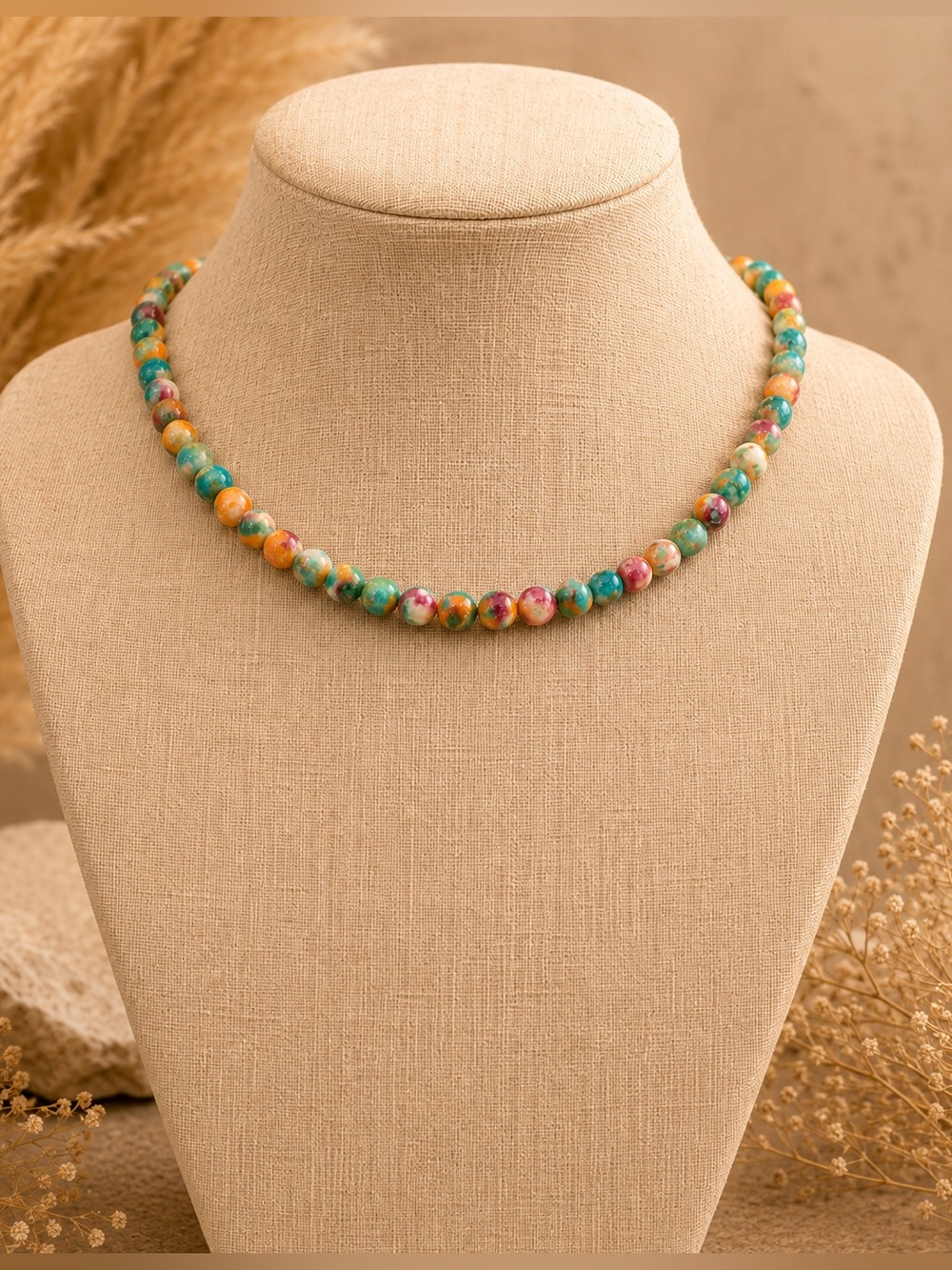 Green Turquoise & Spiny Oyster 17” Necklace | 6-7 mm Beads NEW #661